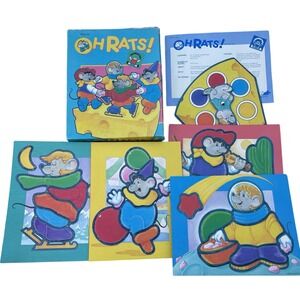 Vintage 1988 OH RATS! Discovery Toys Rare Educational Puzzle Board Game COMPLETE